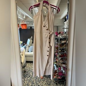 Ella Jay halter linen dress size large